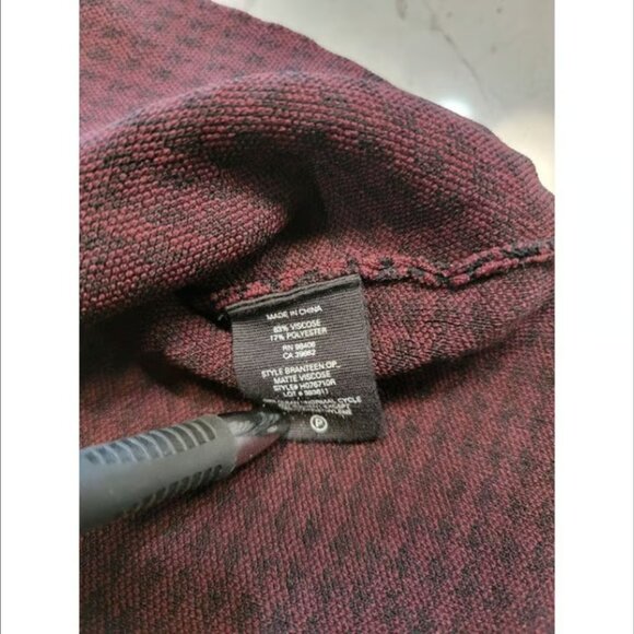 THEORY Burgundy Houndstooth Tunic or Mini Dress Size Large EUC - Picture 5 of 6